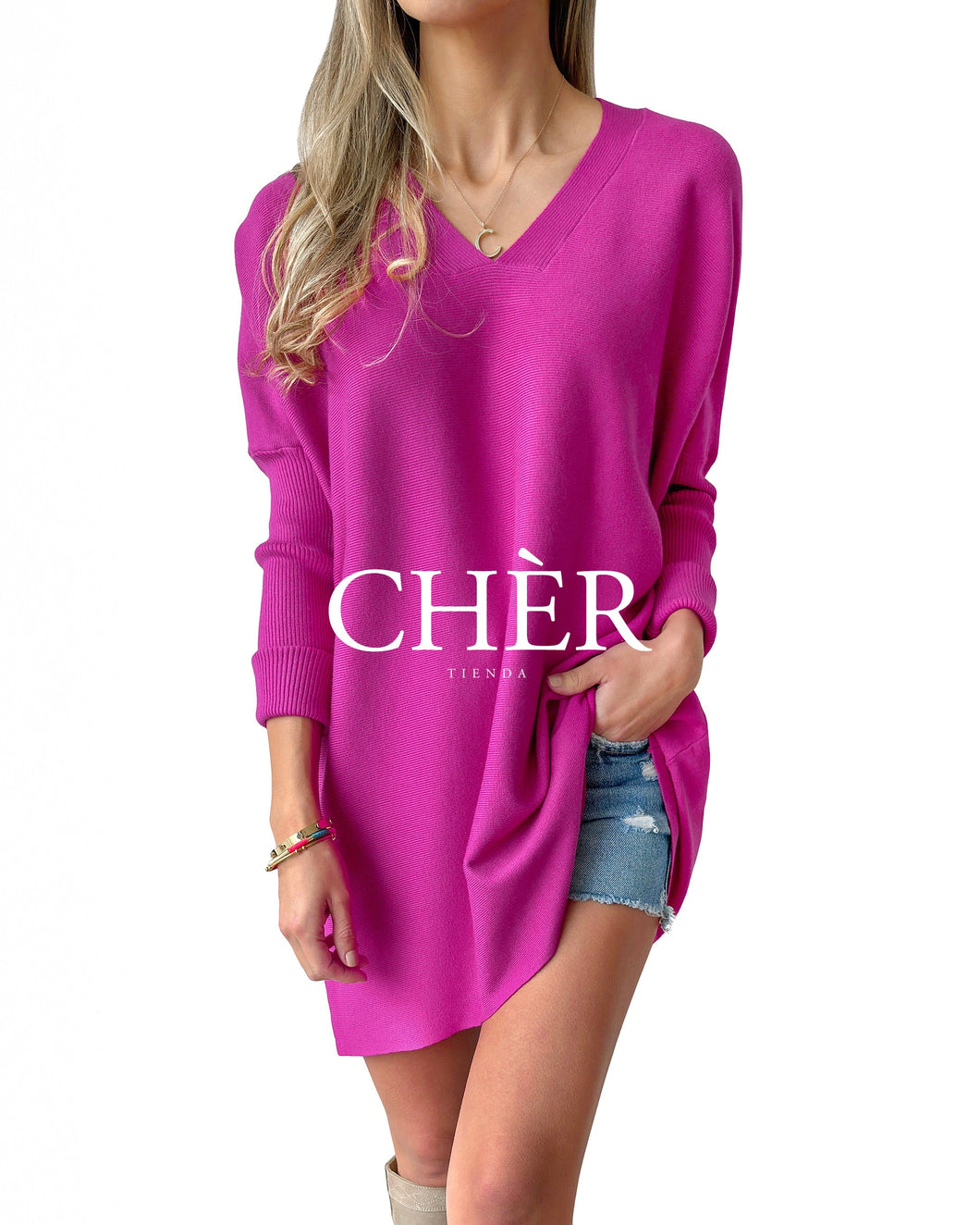 Clara Fuchsia Sweater