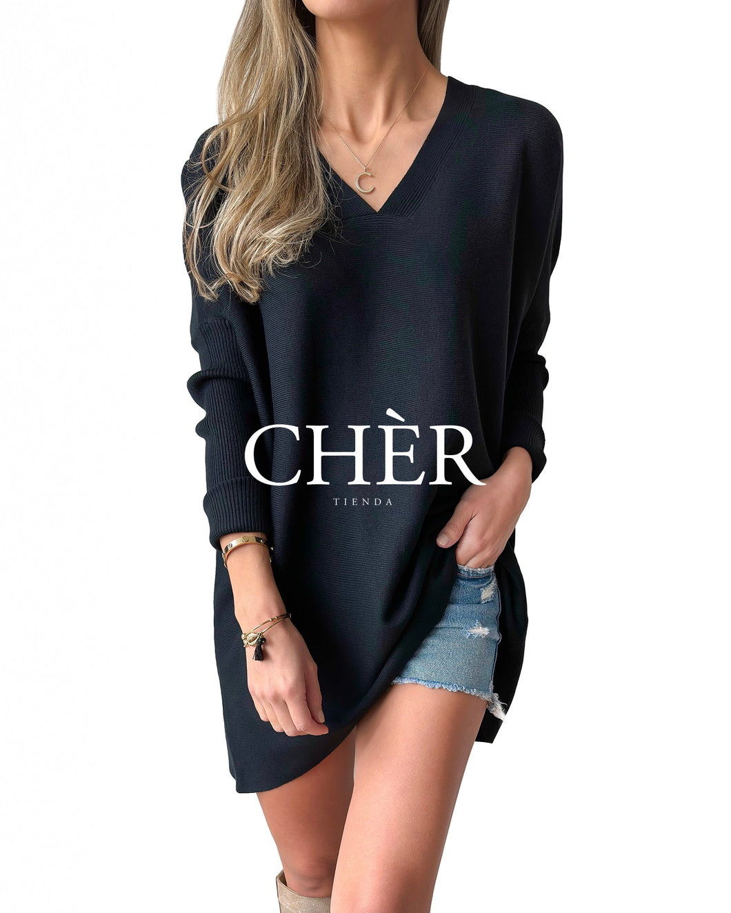 Clara Black Sweater